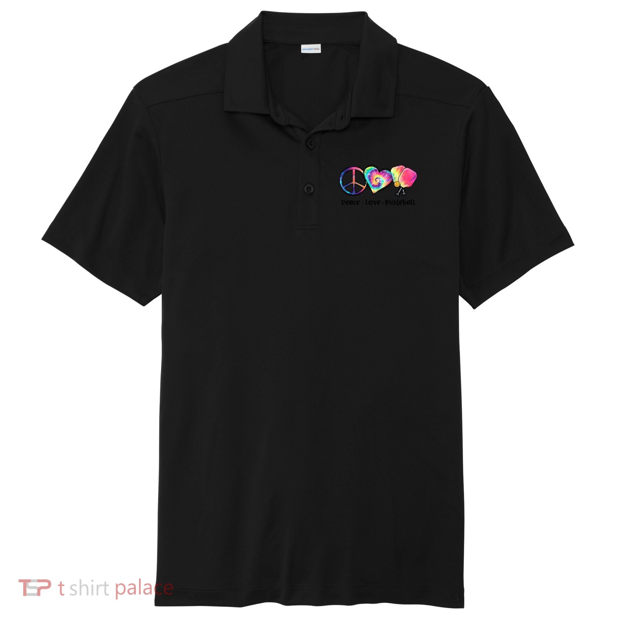 Cute Pickleball Tie Dye Peace Love Pickleball Lovers Gift Ideas Sport-Tek Posi-UV Pro Polo
