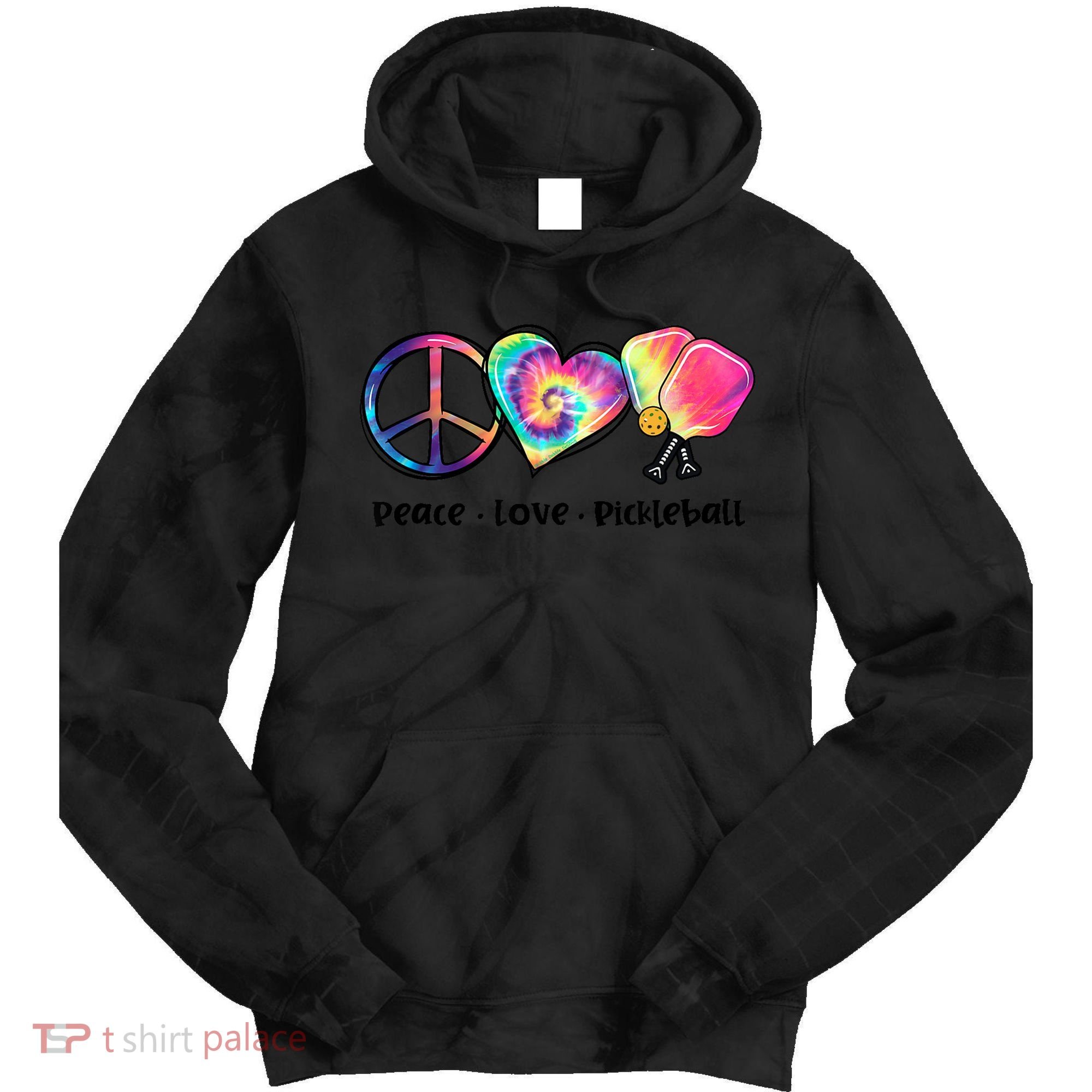 Cute Pickleball Tie Dye Peace Love Pickleball Lovers Gift Ideas Tie Dye Hoodie