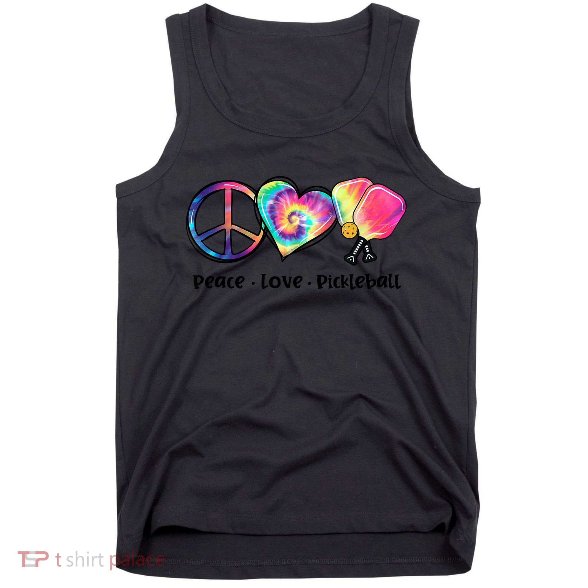 Cute Pickleball Tie Dye Peace Love Pickleball Lovers Gift Ideas Tank Top