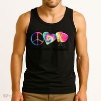 Cute Pickleball Tie Dye Peace Love Pickleball Lovers Gift Ideas Tank Top thumb 3