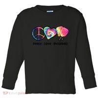 Cute Pickleball Tie Dye Peace Love Pickleball Lovers Gift Ideas Toddler Long Sleeve Shirt thumb 0
