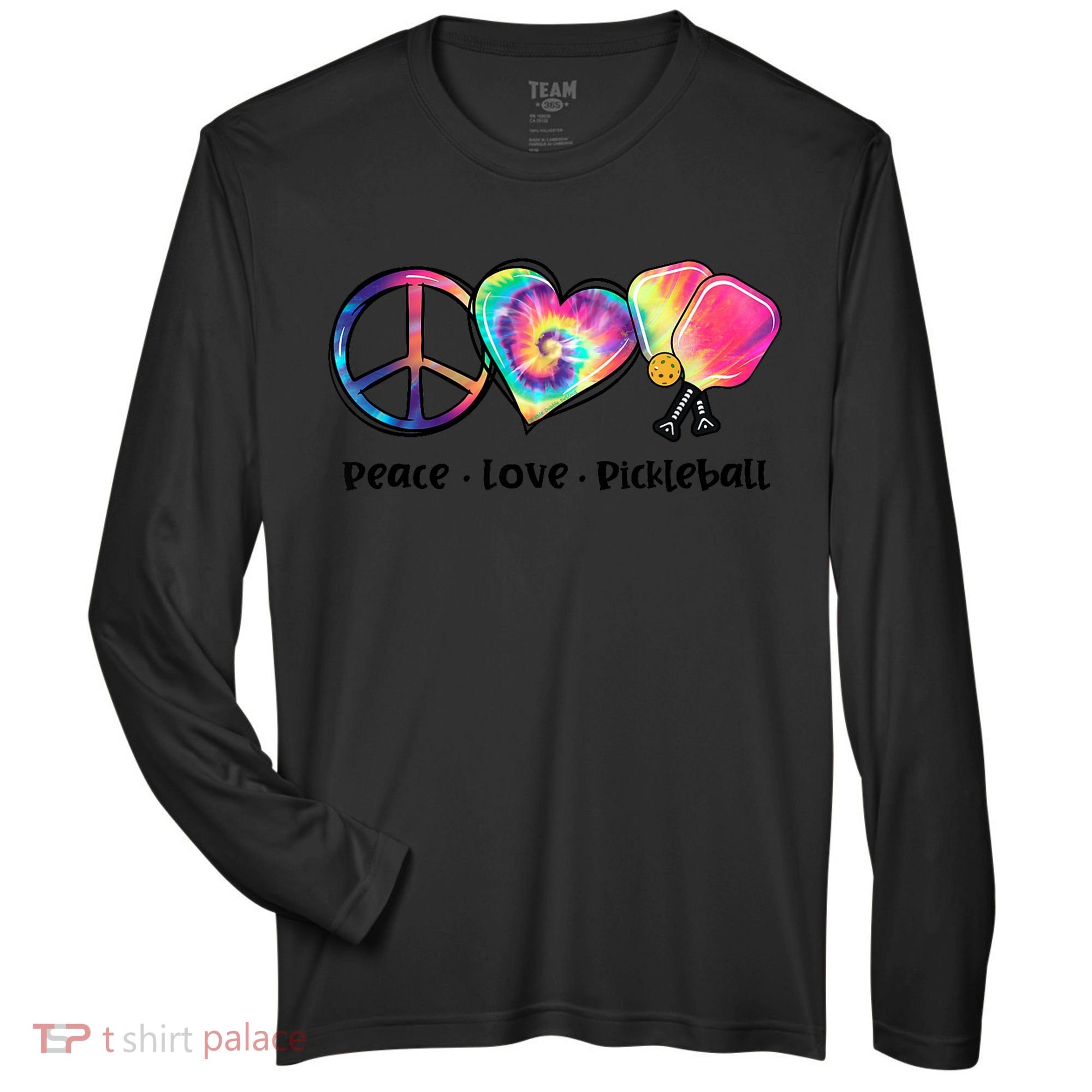 Cute Pickleball Tie Dye Peace Love Pickleball Lovers Gift Ideas Zone Performance Long-Sleeve T-Shirt