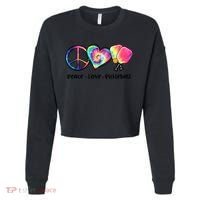 Cute Pickleball Tie Dye Peace Love Pickleball Lovers Gift Ideas Cropped Pullover Crew thumb 0