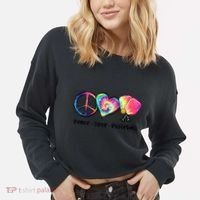 Cute Pickleball Tie Dye Peace Love Pickleball Lovers Gift Ideas Cropped Pullover Crew thumb 2