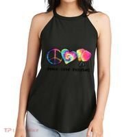 Cute Pickleball Tie Dye Peace Love Pickleball Lovers Gift Ideas Women's Perfect Tri Rocker Tank thumb 2