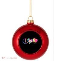 Cute Pickleball Tie Dye Peace Love Pickleball Lovers Gift Ideas Plastic Christmas Ball Ornament thumb 0