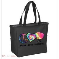 Cute Pickleball Tie Dye Peace Love Pickleball Lovers Gift Ideas Tote Bag thumb 2