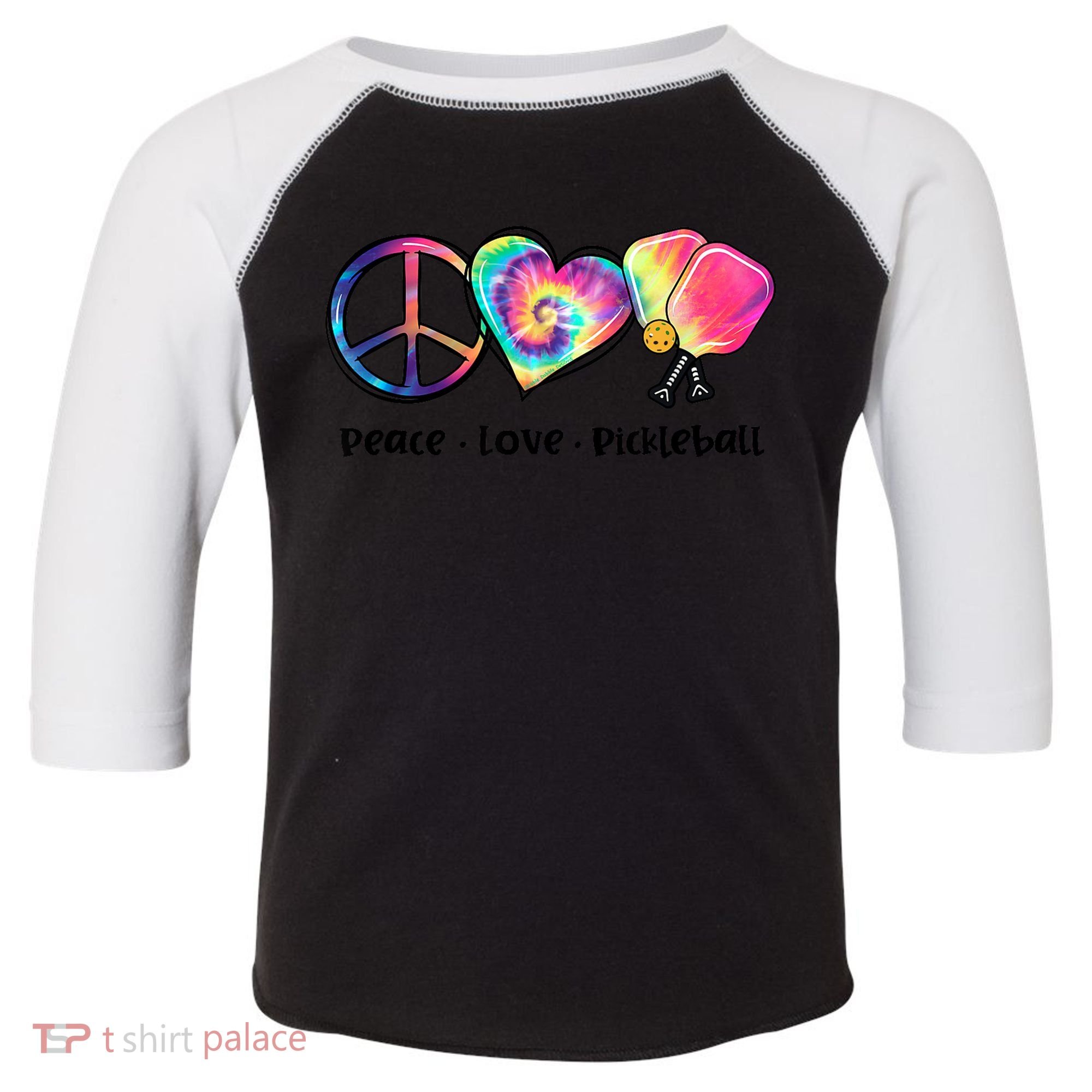 Cute Pickleball Tie Dye Peace Love Pickleball Lovers Gift Ideas Toddler Fine Jersey T-Shirt
