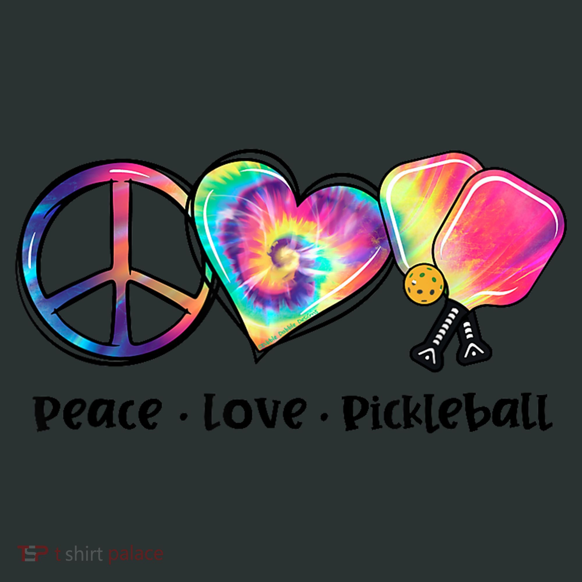 Cute Pickleball Tie Dye Peace Love Pickleball Lovers Gift Ideas Infant Baby Jersey Bodysuit