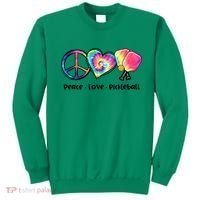 Cute Pickleball Tie Dye Peace Love Pickleball Lovers Gift Ideas Sweatshirt thumb 0
