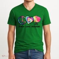 Cute Pickleball Tie Dye Peace Love Pickleball Lovers Gift Ideas V-Neck T-Shirt thumb 2