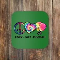 Cute Pickleball Tie Dye Peace Love Pickleball Lovers Gift Ideas Coaster thumb 0
