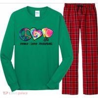 Cute Pickleball Tie Dye Peace Love Pickleball Lovers Gift Ideas Long Sleeve Pajama Set thumb 0