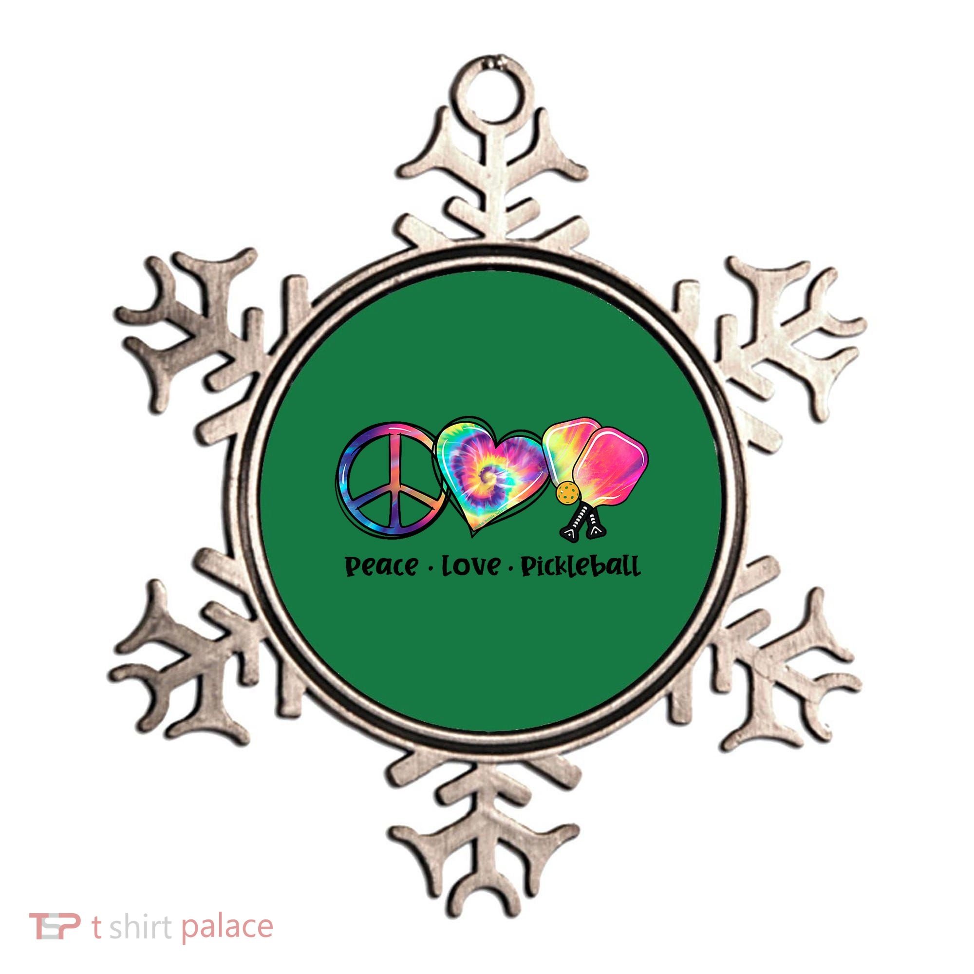 Cute Pickleball Tie Dye Peace Love Pickleball Lovers Gift Ideas Ornament