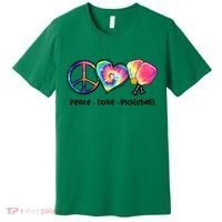 Cute Pickleball Tie Dye Peace Love Pickleball Lovers Gift Ideas Premium T-Shirt thumb 0