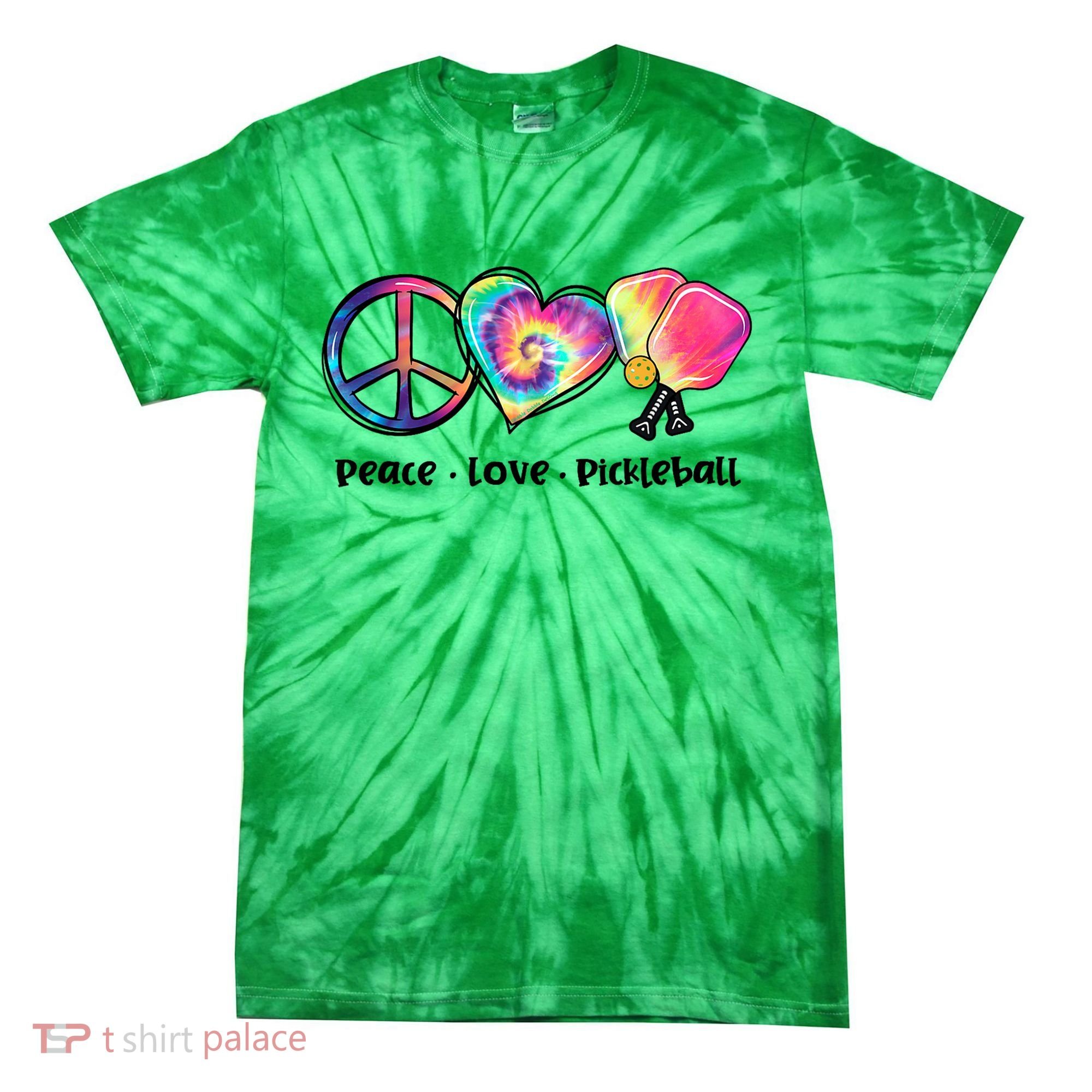 Cute Pickleball Tie Dye Peace Love Pickleball Lovers Gift Ideas Tie-Dye T-Shirt