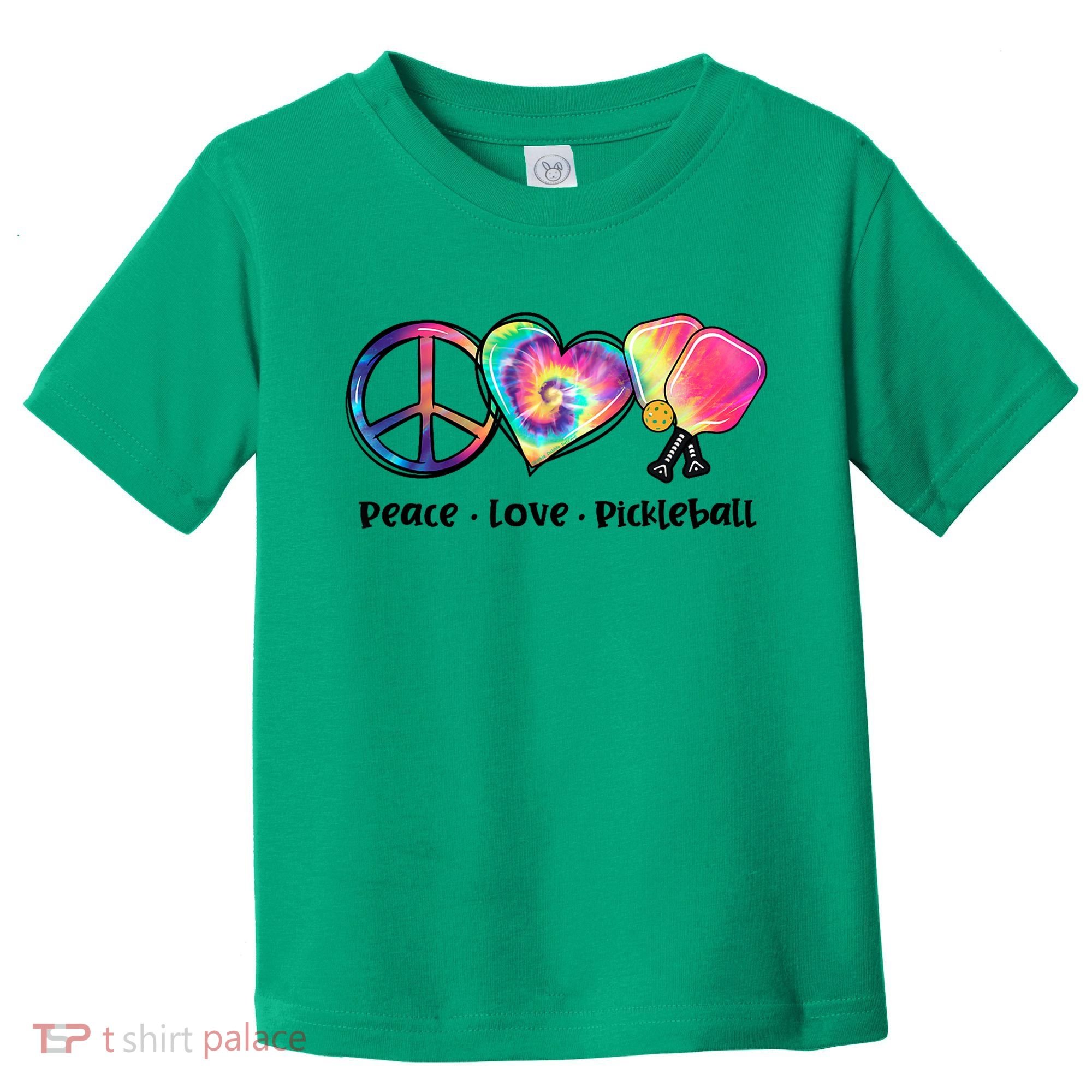Cute Pickleball Tie Dye Peace Love Pickleball Lovers Gift Ideas Toddler T-Shirt