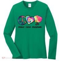 Cute Pickleball Tie Dye Peace Love Pickleball Lovers Gift Ideas Women's Long Sleeve Shirt thumb 0