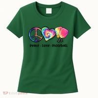 Cute Pickleball Tie Dye Peace Love Pickleball Lovers Gift Ideas Women's T-Shirt thumb 0
