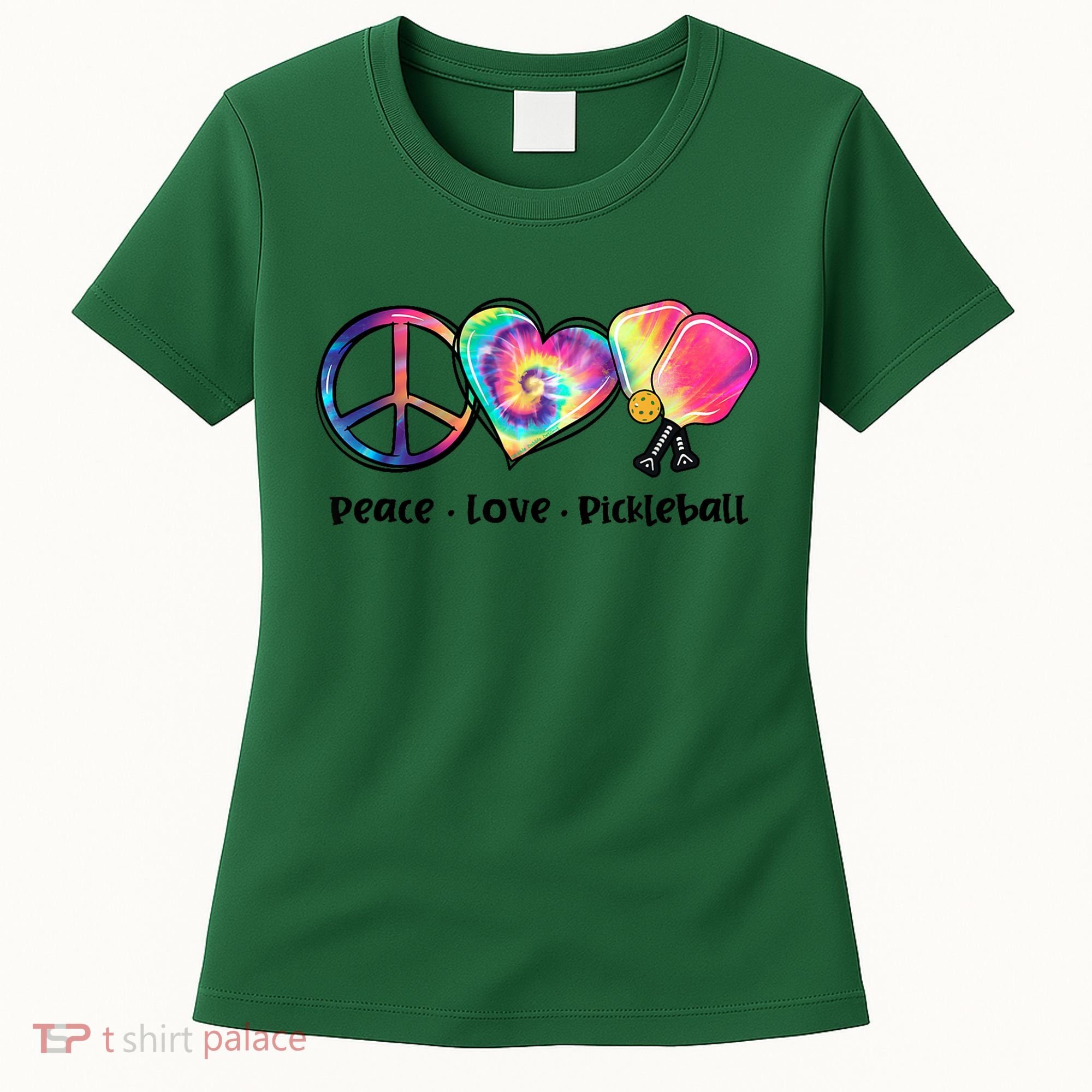 Cute Pickleball Tie Dye Peace Love Pickleball Lovers Gift Ideas Women's T-Shirt