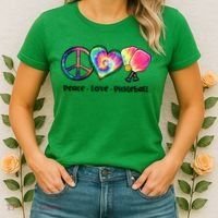Cute Pickleball Tie Dye Peace Love Pickleball Lovers Gift Ideas Women's T-Shirt thumb 2