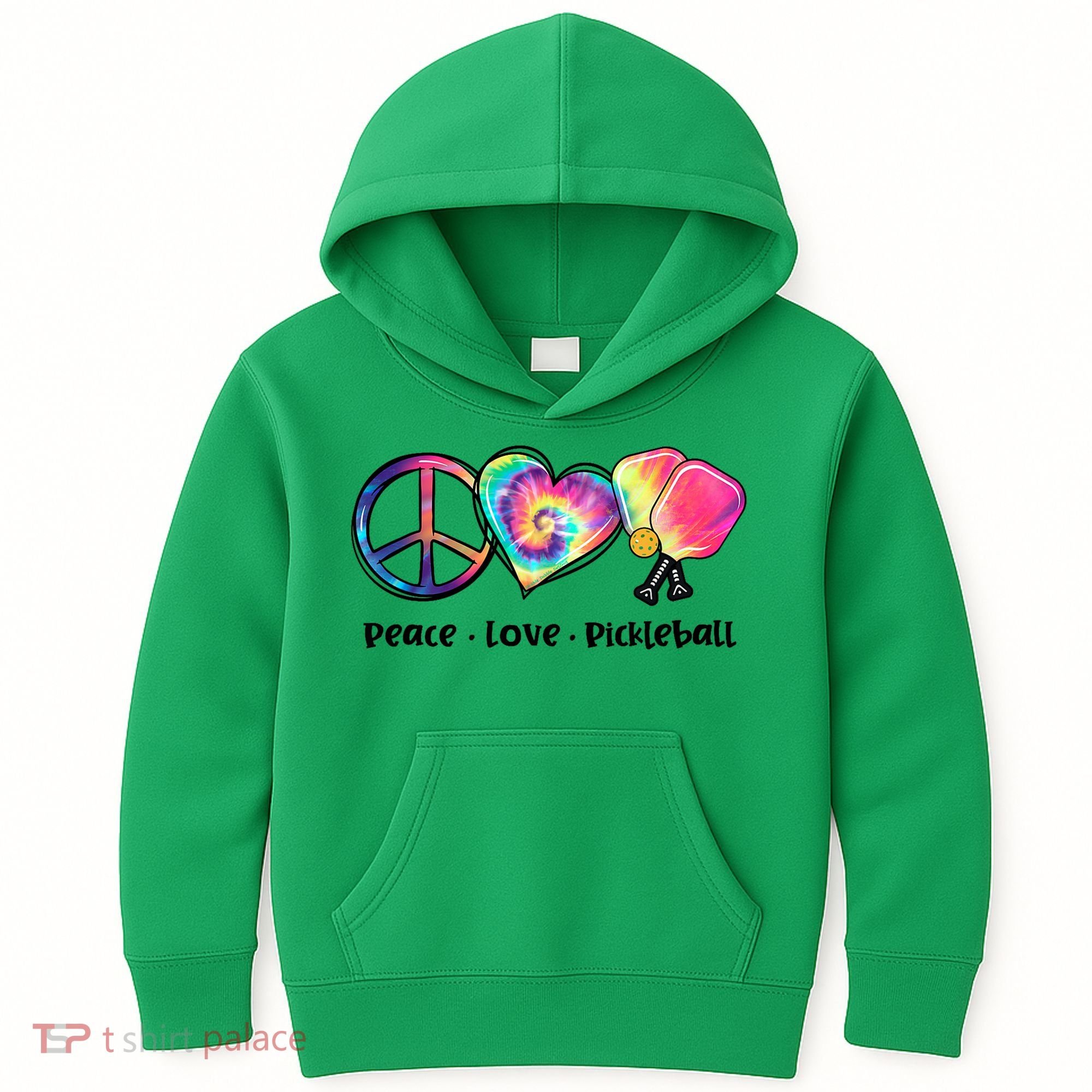 Cute Pickleball Tie Dye Peace Love Pickleball Lovers Gift Ideas Kids Hoodie
