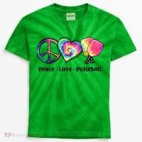 Cute Pickleball Tie Dye Peace Love Pickleball Lovers Gift Ideas Kids Tie-Dye T-Shirt thumb 0