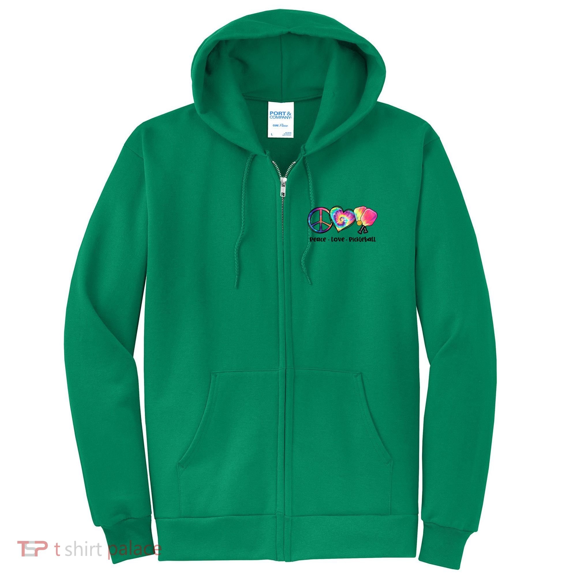 Cute Pickleball Tie Dye Peace Love Pickleball Lovers Gift Ideas Full Zip Hoodie