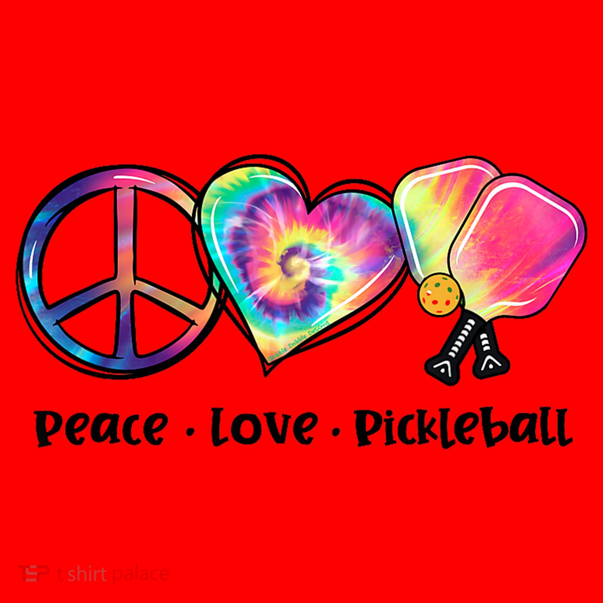 Cute Pickleball Tie Dye Peace Love Pickleball Lovers Gift Ideas Santa Hat
