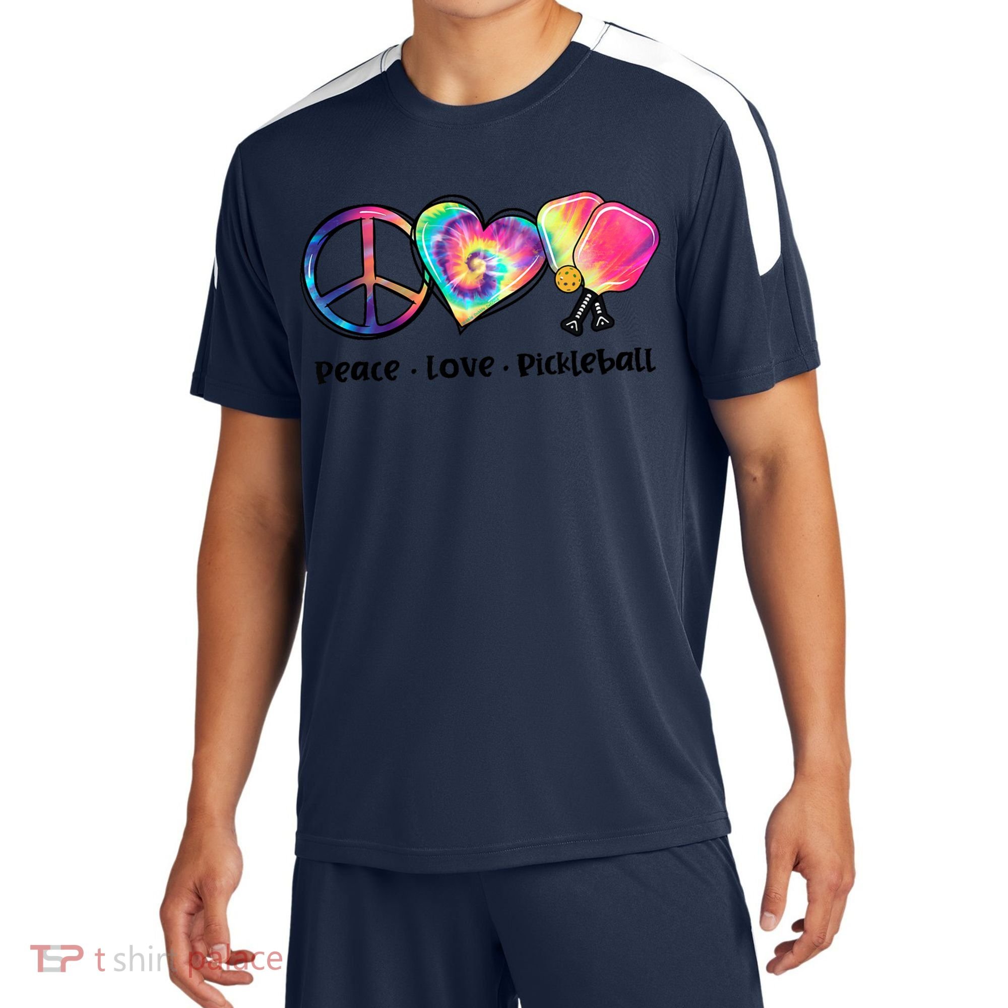 Cute Pickleball Tie Dye Peace Love Pickleball Lovers Gift Ideas Sport-Tek Competitor United Soccer Jersey