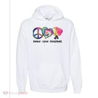 Cute Pickleball Tie Dye Peace Love Pickleball Lovers Gift Ideas Comfort Colors Garment-Dyed Hooded Sweatshirt thumb 0