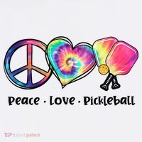 Cute Pickleball Tie Dye Peace Love Pickleball Lovers Gift Ideas Comfort Colors Garment-Dyed Hooded Sweatshirt thumb 2