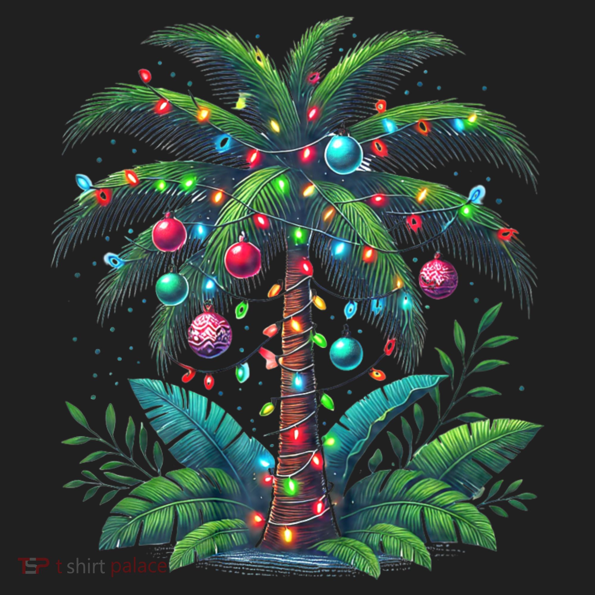 Christmas Palm Tree Merry Christmas Tropical Christmas Women's Sweatshirt
