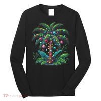 Christmas Palm Tree Merry Christmas Tropical Christmas Long Sleeve Shirt thumb 0