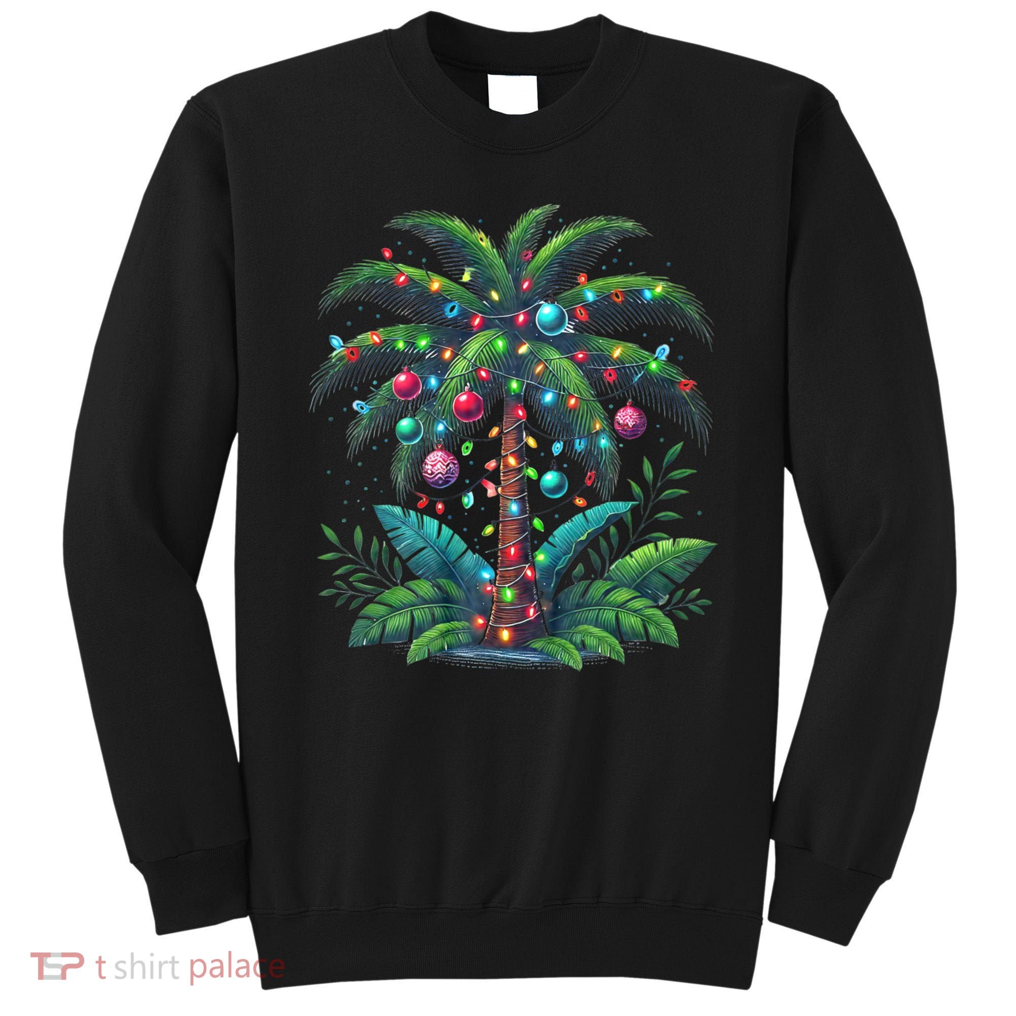 Christmas Palm Tree Merry Christmas Tropical Christmas Sweatshirt