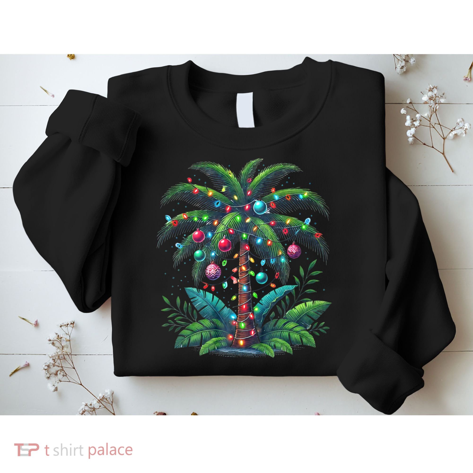 Christmas Palm Tree Merry Christmas Tropical Christmas Sweatshirt