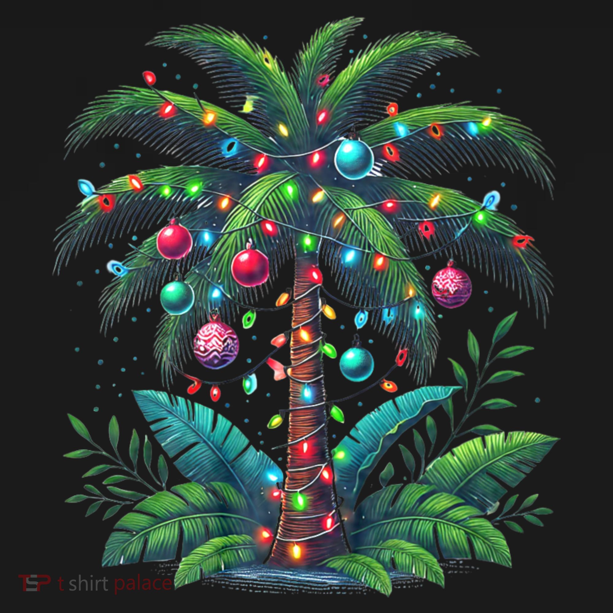Christmas Palm Tree Merry Christmas Tropical Christmas Sweatshirt