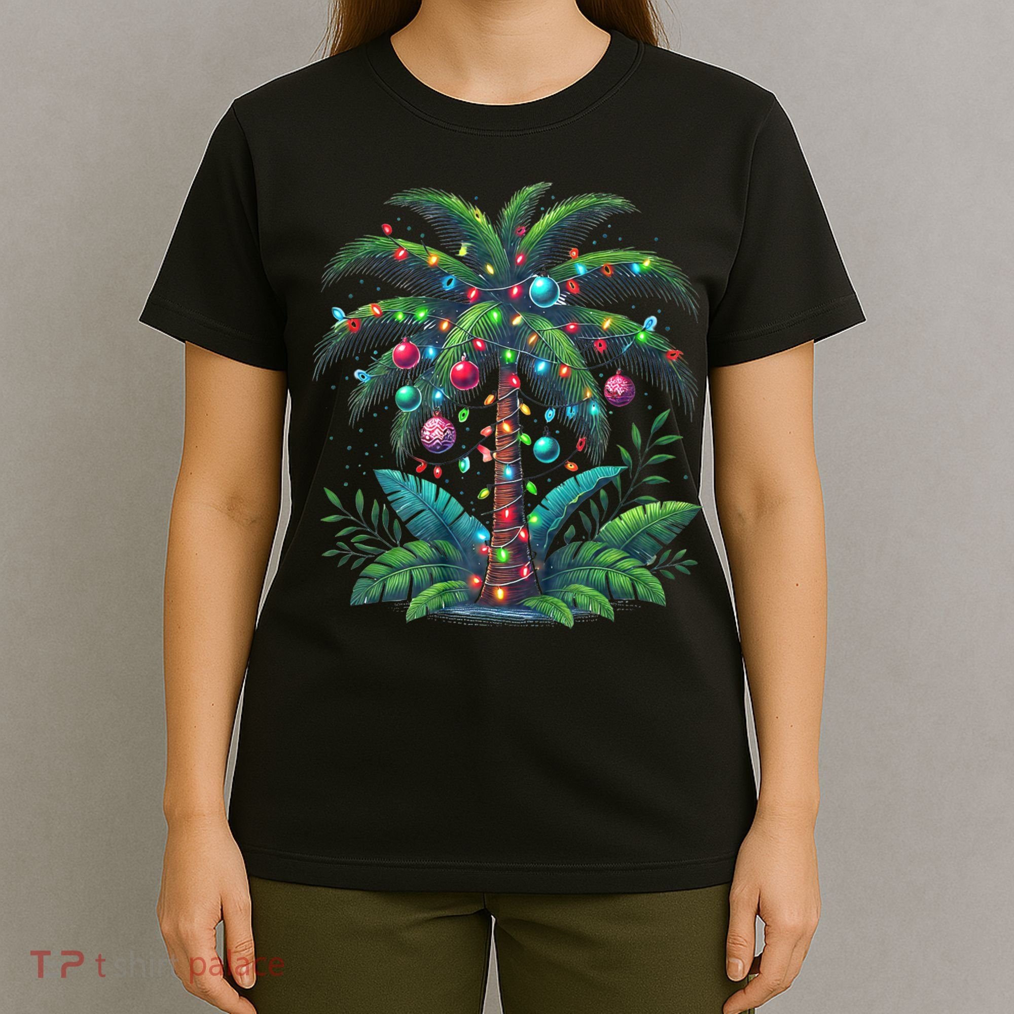 Christmas Palm Tree Merry Christmas Tropical Christmas T-Shirt