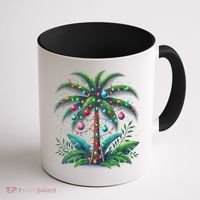 Christmas Palm Tree Merry Christmas Tropical Christmas Coffee Mug thumb 1