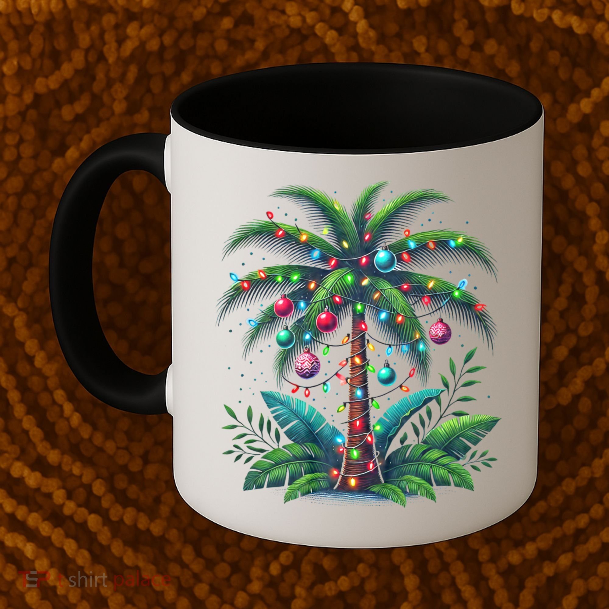 Christmas Palm Tree Merry Christmas Tropical Christmas Coffee Mug