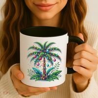 Christmas Palm Tree Merry Christmas Tropical Christmas Coffee Mug thumb 3