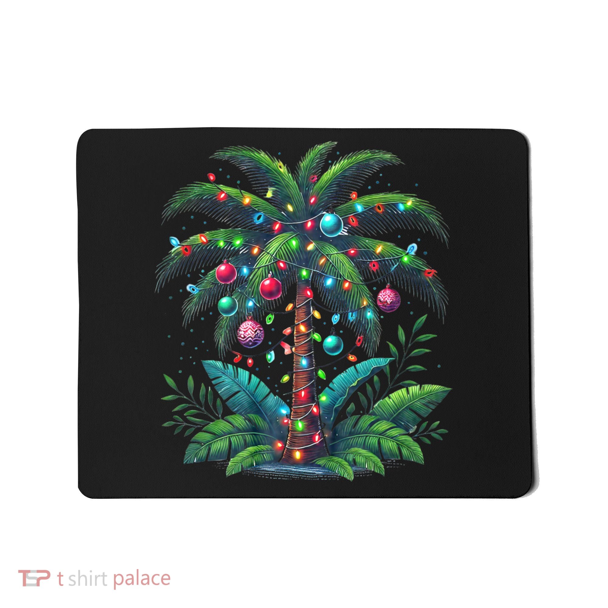 Christmas Palm Tree Merry Christmas Tropical Christmas Mousepad