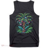 Christmas Palm Tree Merry Christmas Tropical Christmas Tank Top thumb 0