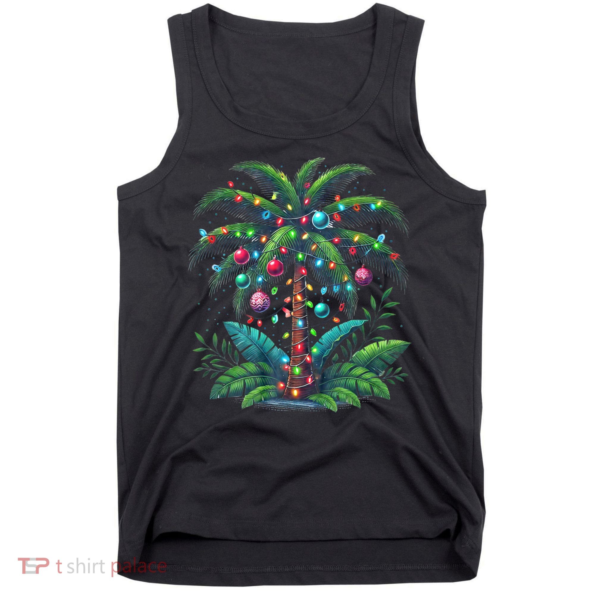 Christmas Palm Tree Merry Christmas Tropical Christmas Tank Top