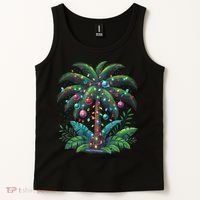 Christmas Palm Tree Merry Christmas Tropical Christmas Tank Top thumb 2