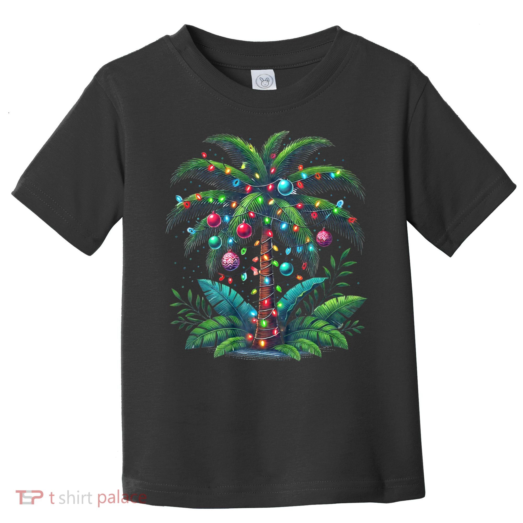 Christmas Palm Tree Merry Christmas Tropical Christmas Toddler T-Shirt