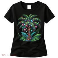 Christmas Palm Tree Merry Christmas Tropical Christmas Women's T-Shirt thumb 0