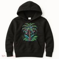 Christmas Palm Tree Merry Christmas Tropical Christmas Kids Hoodie thumb 0
