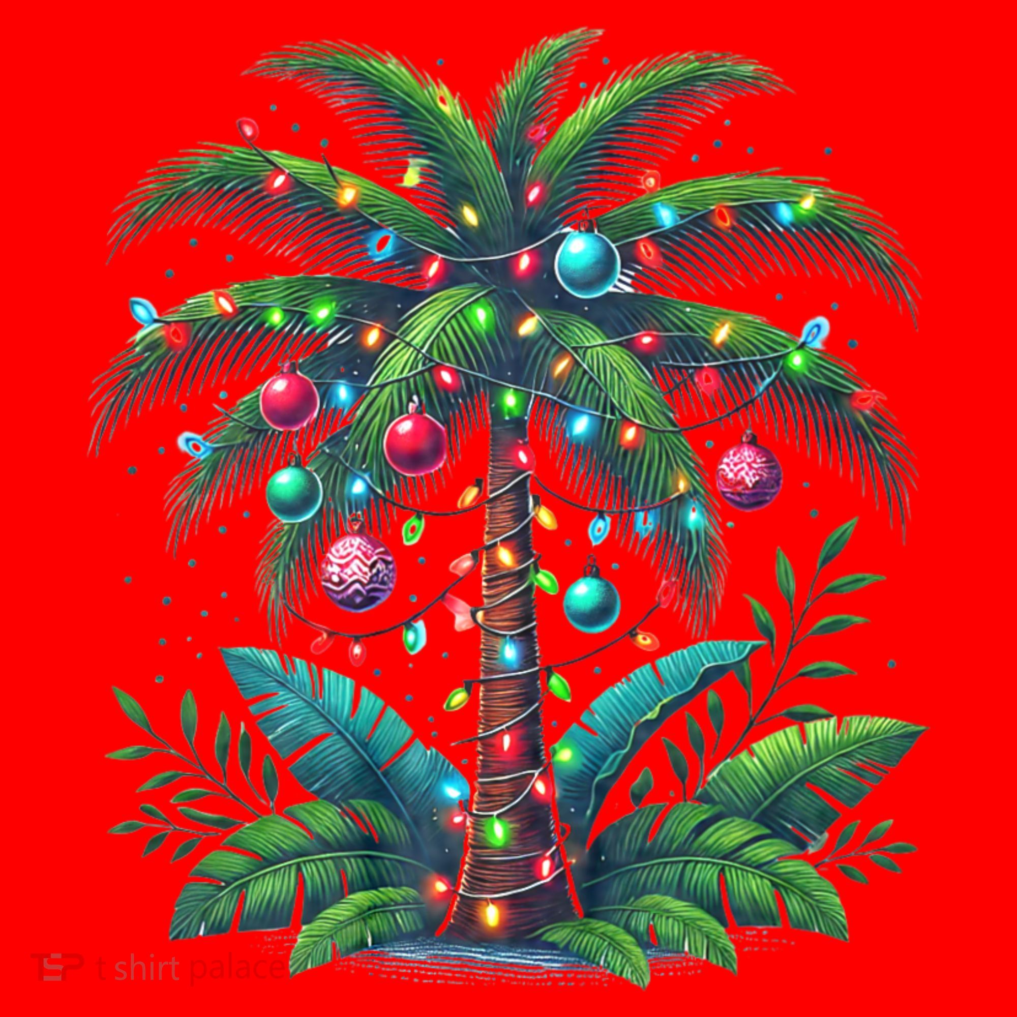 Christmas Palm Tree Merry Christmas Tropical Christmas Santa Hat