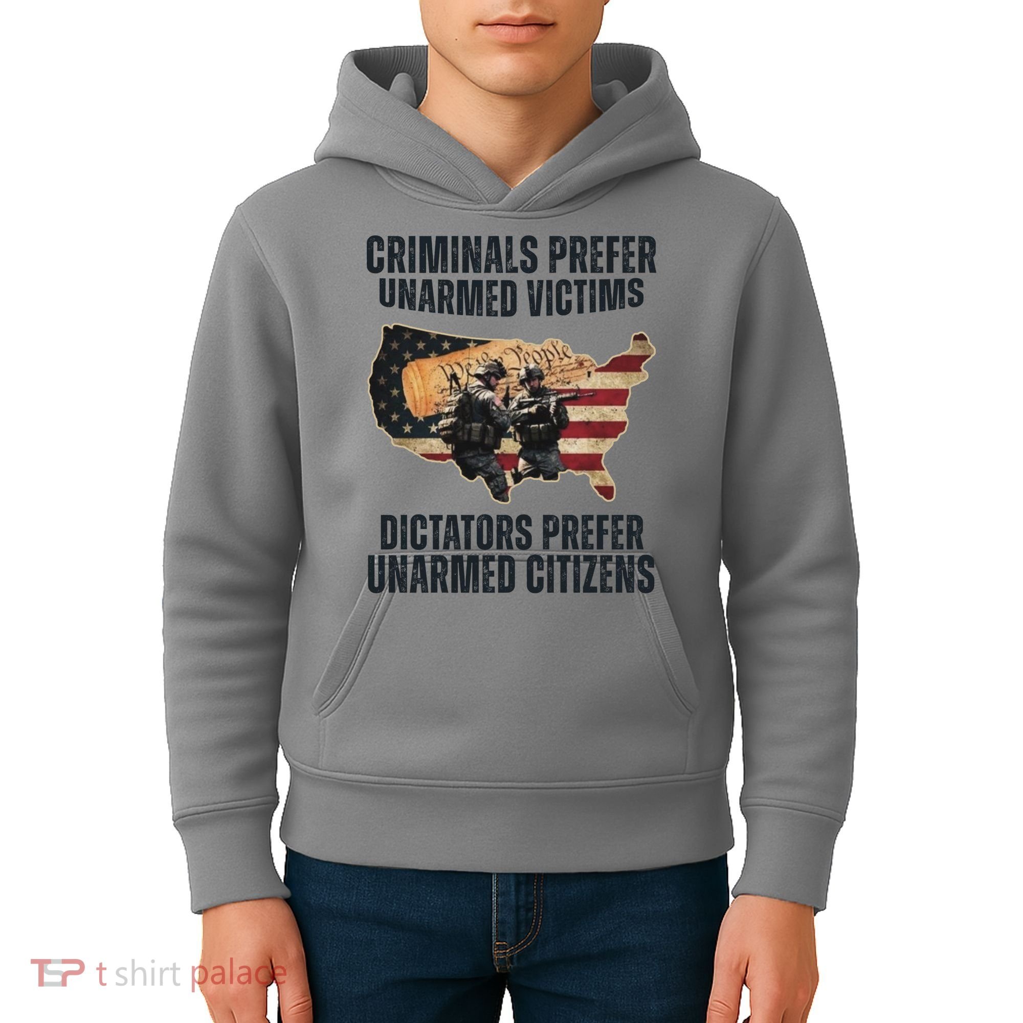 Criminals Prefer Unarmed Victims Dictators Prefer Unarmed Citizens Kids Hoodie